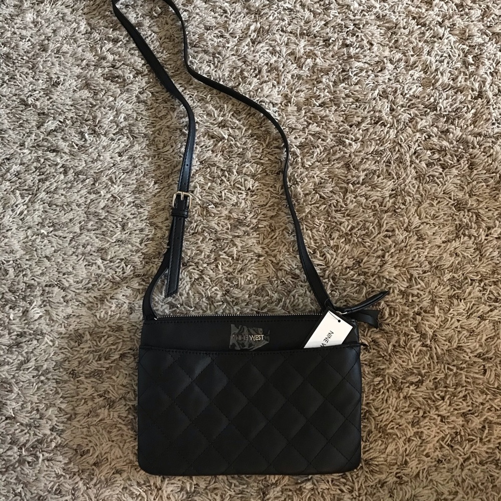 Black Emmeline Mini Nine West Crossbody NWT